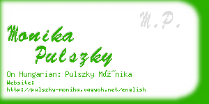 monika pulszky business card